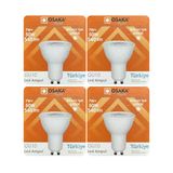 (4 Adet) Osaka 7W (50W) Beyaz Işık (6500K) Gu10 Duylu Led Spot Ampul