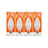 (4 Adet) Osaka 7W (50W) Sarı Işık (3000K) E14 Duylu (İnce Duy) Led Mum Ampul