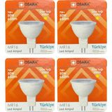 (4 Adet) Osaka 7W (50W) Sarı Işık (3000K) G4 Duylu (İğne Bacak) Led Çanak Ampul