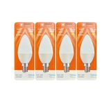 (4 Adet) Osaka 9W (70W) Sarı Işık (3000K) E14 Duylu (İnce Duy) Led Mum Ampul