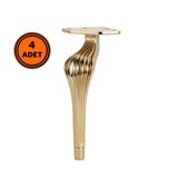 4 Adet Ottoman Lux Metal Ayak 21 Cm Altin Mobilya Koltuk Ayagi
