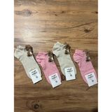 4 Adet Pamuklu Ayıcık Desenli Patik Çorap - 36 - 40 - Pembe - Ekru