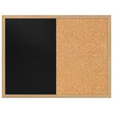 4 Adet Panda Çift Fonksiyonlu Mantar Pano + Siyah Yazı Tahtası 60 Cm X 90 Cm