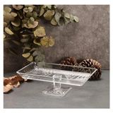 4 Adet Paşabahçe Crystallin Madlen Ayaklı Servis Tabağı 27X16cm
