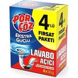 4 Adet Porçöz Lavabo Açıcı Granül 200 gr