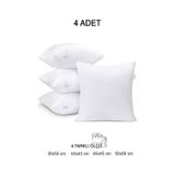 4 Adet Premium Kare Kırlent İç Yastık 1.kalite Elyaf Dolgulu Oyuncu Koltuk Yastığı, 43x43
