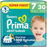 4 Adet Prima Aktif Bebek Fırsat (7 No) 30'Lu