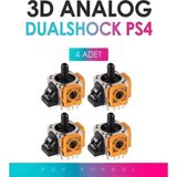 4 Adet Ps4 3D Analog Joystick Motor Playstation 4 Dualshock Kol Tamir Yedek Parça - Siyah