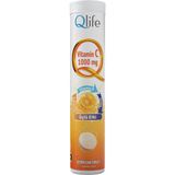 4 Adet Qlife Plus C, D3 Vitamini ve Çinko Içeren Efervesan Takviye Edici Gıda 20 Tablet 1000MG