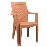 4 Adet Rattan Elegance Koltuk Tik Teak Sütlü Kahve Plastik Sandalye Bahçe Balkon