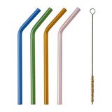 4 Adet Renkli Cam Pipet 18 cm MeridyenDukkan 4 lü Karışık Renkler