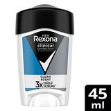 4 Adet Rexona Men Clinical Protection Erkek Stick Deodorant Clean Scent 45 Ml