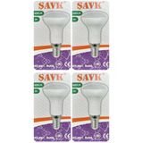 (4 Adet) Şavk 6W (37W) Sarı Işık (3000K) E14 Duylu (İnce Duy) Led R50 Ampul