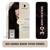 4 Adet Schwarzkopf Creme Supreme Yoğun Bakım Full Kit Saç Boyası 3-0 Koyu Kestane