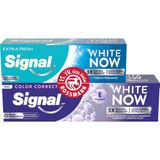 4 Adet Signal Diş Macunu White Now Color Correct 75 ml + White Now Extra Fresh 50 ml 75 ml + 50 ml