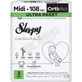 4 Adet Sleepy Natural Ultra Bebek Bezi Midi 108'LI