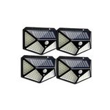 4 Adet Solar Bahçe Lambası 100 Led Bahçe Aplik Bahçe Lambası Bahçe Aydınlatma