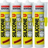 4 Adet Soudal Seffaf Sılıkon 280 Gr