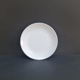 4 Adet Standart Düz Melamin Tatlı & Yemek Servis Tabağı 19 cm - Beyaz