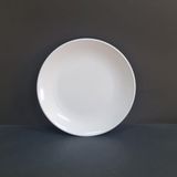 4 Adet Standart Düz Melamin Tatlı & Yemek Servis Tabağı 21 cm - Beyaz