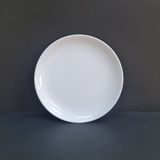 4 Adet Standart Düz Melamin Tatlı & Yemek Servis Tabağı 25 cm - Beyaz