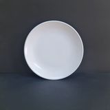 4 Adet Standart Düz Melamin Tatlı & Yemek Servis Tabağı 28 cm - Beyaz
