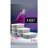 4 Adet Storage 3,2 Lt Gri Dolap Düzenleyici Kutu Çorap Kıyafet Kapaklı Ayakkabı Bot Saklama Kabı - Ahşap Rengi