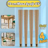 4 Adet Suit Masa Dresuar Ayağı 75 Cm Plastik Gold Altın Ayak Mutfak Yemek Masası Mobilya Ayakları