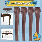 4 Adet Sütun Masa Dresuar Ayağı 77 Cm Plastik Ahşap Desenli Mutfak Yemek Masası Mobilya Ayakları