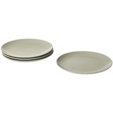 4 Adet Tabak Seti Mat Acik Yesil Renk 26 Cm, 4 Adet, Stoneware Yuvarlak Tabak Seti