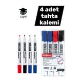 4 adet tahta kalemi 2 mavi 1 siyah 1 kırmızı