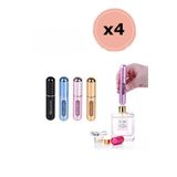 4 Adet Taşınabilir Mini Doldurulabilir Parfüm Atomizer Doldurulabilir Parfüm Şişeleri Boş Küçük