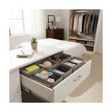 4 Adet Tek Boy Katlanabilir Çekmece Organizer Seti | Dolap Içi Saklama Kutusu | Iç Giyim, Çorap ve Aksesuar Düzenleyici | Telli Dik Duruş Sağlayan Kumaş Dolap Düzenleyici 30X15X12.5CM - standart