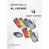 4 adet tüm aileye deprem ıçin pilsiz dinamolu 3 ledli el feneri deprem feneri pilsiz fener karışık - Turuncu