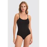 4 Adet Tutku Bayan Ip Askılı Çıtçıtlı Body (Kancalı) - Siyah - XL