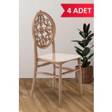 4 Adet Venüs Cappucino Sandalye / Balkon-bahçe-mutfak
