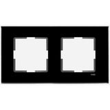 4 Adet Viko Novella Cam Düz Siyah Ikili Çerçeve Vk