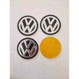 4 Adet Volkswagen Jant Kapak Etiketi Kabartmalı Göbek Etiketi Yapıştırma 60Mm