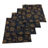4 Adet Yeniyıl Yılbaşı Desenli Kırlent Kılıfı,Yılbaşı Temalı Home Kırlent Kılıfı,Dekoratif Yastık Kılıfı 40x40 (Siyah Snowy Kar Tanesi)