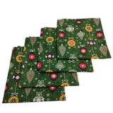 4 Adet Yeniyıl Yılbaşı Desenli Kırlent Kılıfı,Yılbaşı Temalı Home Kırlent Kılıfı,Dekoratif Yastık Kılıfı 40x40 (Yeşil Hediye Fiyonk)