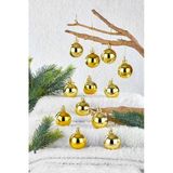4 Adet Yılbaşı Süsü Metalize Top Gold 4 Cm 12'Li