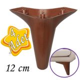4 Adet Zelve 12 Cm Ceviz Ahşap Desenli Lüx Mobilya Kanepe Sehpa Ünite Koltuk Ayağı Baza Ayak
