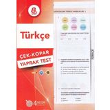 4 Adım Yayınları 8. Sınıf Türkçe Çek Kopar Yaprak Test
