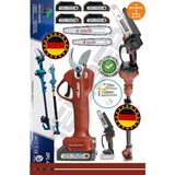 +4 Akülü BA01061K V598/21V Şarjlı 15CM Budama Testeresi ve 30MM Bağ Makası Budama Makası , Dal Budama Kesme Bıçkı Makinesi