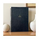 4 Aylık Hedef ve Egzersiz Planlayıcı Defter, A5 Spiralli, 132 Sayfa, Deri Kapak | Fit Journal (Lacivert) - Standart