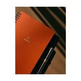 4 Aylık Hedef ve Egzersiz Planlayıcı Defter, A5 Spiralli, 132 Sayfa, Deri Kapak | Fit Journal (Turuncu) - -- - Option-1