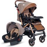 4 Baby Active Plus Gold Travel Sistem Bebek Arabası - Açık Kahverengi