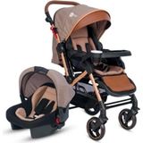 4 Baby Çocuk Dünyası 4 Baby Active Plus Gold Travel Sistem Çift Yönlü Bebek Arabası - Kahverengi