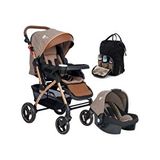 4 Baby Gold Active Plus Kahve Travel Çift Yönlü Bebek Arabası Puset Termal Çanta gold-kahve