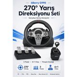 4 Berry G990 270° Gaming Direksiyon Seti – 6+1 Vitesli, 3 Pedallı, Titreşimli Yarış Simülasyonu